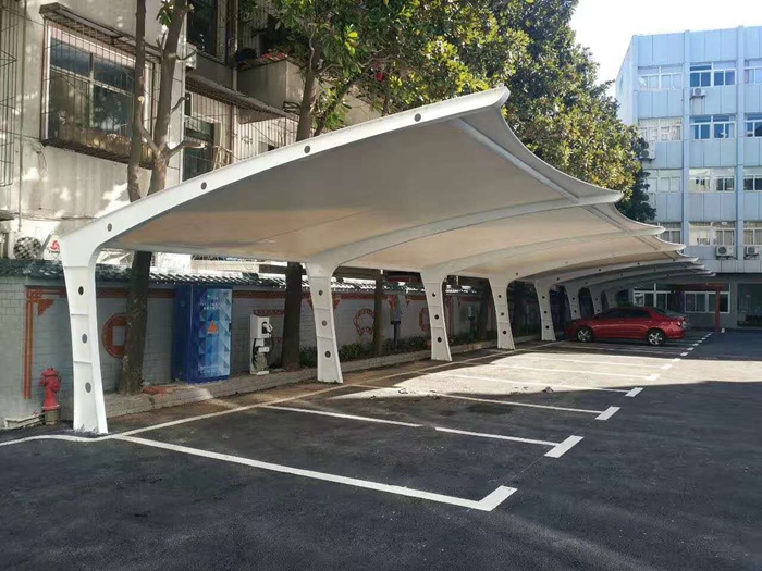 蔡甸社保局膜结构车棚